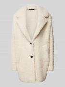 Marc Cain Mantel mit Teddyfell in Offwhite, Größe 38