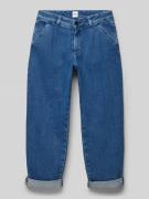 Boss Straight Leg Jeans mit Eingrifftaschen und Label-Patch in Blau, G...