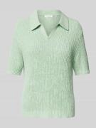 Christian Berg Woman Strickshirt mit V-Ausschnitt in Lind, Größe M