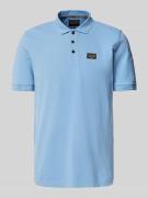 PME Legend Poloshirt mit Label-Detail in Rauchblau, Größe S