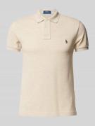 Polo Ralph Lauren Poloshirt mit Label-Stitching in Beige, Größe L