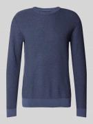 Lindbergh Strickpullover mit Rundhalsausschnitt in Blau, Größe L