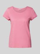 Tom Tailor Regular Fit T-Shirt aus reiner Baumwolle in Pink, Größe L