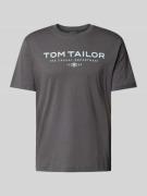 Tom Tailor Regular Fit T-Shirt aus reiner Baumwolle in Anthrazit, Größ...