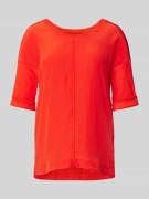 Marc Cain T-Shirt mit Label-Applikation in Rot, Größe 34
