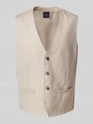 Christian Berg Men Weste mit Leistentaschen in Beige, Größe 56