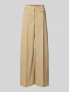 BOSS Wide Leg Stoffhose mit Bügelfalten Modell 'Tiana' in Beige, Größe...