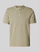 Cinque Slim Fit Poloshirt mit Rundhalsausschnitt Modell 'LANO' in Oliv...