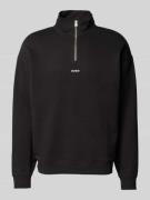 HUGO Sweatshirt mit Label-Print Modell 'Durty' in Black, Größe L