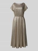 Swing Cocktailkleid in Glanz-Optik in Gold, Größe 34
