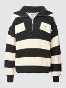 Tommy Hilfiger Strickpullover mit Blockstreifen in Black, Größe XL