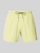 BOSS Relaxed Fit Badeshorts mit Label-Print Modell 'Tio' in Hellgruen,...