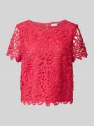 s.Oliver BLACK LABEL Blusenshirt aus Viskose mit Lochstickerei in Pink...