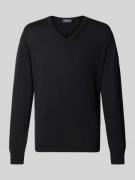 MAERZ Muenchen Strickpullover aus Schurwolle in Black, Größe 48