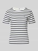Tommy Hilfiger Slim Fit T-Shirt mit Label-Detail in Marine, Größe S