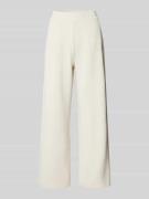 Jake*s Casual Wide Leg Stoffhose mit elastischem Bund in Ecru, Größe L