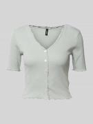 Only Slim Fit T-Shirts aus Baumwoll-Mix Modell 'LAILA' in Schilf, Größ...