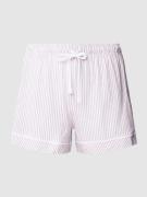 s.Oliver RED LABEL Pyjama-Shorts aus Baumwoll-Viskose-Mix mit Streifen...