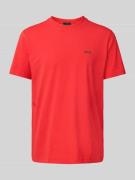 BOSS Green T-Shirt mit Label-Print in Fuchsia, Größe L