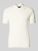 MCNEAL Regular Fit Poloshirt mit kurzer Knopfleiste in Sand, Größe L