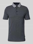 BOSS Slim Fit Poloshirt mit Label-Detail Modell 'Pitton' in Marine, Gr...