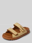 Guess Slides mit Label-Applikation Modell 'FADELIZE' in Sand, Größe 37