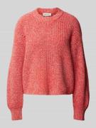 MSCH Copenhagen Loose Fit Strickpullover aus Viskose-Mix mit Leinen-An...