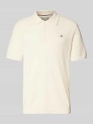 Gant Regular Fit Poloshirt mit Strukturmuster in Offwhite, Größe L