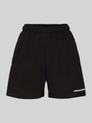 Pegador High Waist Sweatshorts mit Label-Print Modell 'SULLY' in Black...