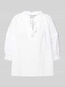 LOLLYS LAUNDRY Relaxed Fit Bluse mit 3/4-Arm Modell 'Alvi' in Weiss, G...