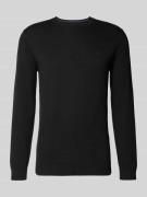 Tom Tailor Regular Fit Strickpullover aus reiner Baumwolle mit Rundhal...