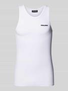 Pegador Tanktop mit Label-Stitching in Weiss, Größe L