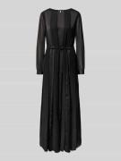 Emporio Armani Maxikleid mit Tunnelzug in Black, Größe 42