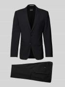 BOSS Slim Fit Anzug aus Schurwolle Modell 'Huge' in Black, Größe 102