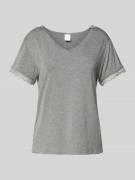 CCDK Copenhagen T-Shirt mit Spitzenbesatz Modell 'Jordan' in Mittelgra...