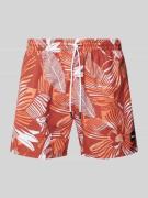 BOSS Relaxed Fit Badeshorts mit Label-Badge Modell 'Piranha' in Orange...