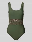 LASCANA Badeanzug mit Label-Applikation Modell 'Adelin' in Oliv, Größe...