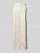 Tommy Hilfiger Wide Leg Stoffhose mit Bügelfalten in Sand, Größe 40