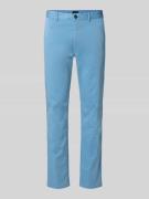 BOSS Orange Slim Fit Chino mit Gürtelschlaufen in Hellblau, Größe 32/3...