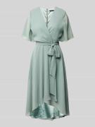 Swing Cocktailkleid in Wickel-Optik in Hellgruen, Größe 42