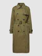 Lauren Ralph Lauren Trenchcoat mit Schulterriegeln in Oliv, Größe 42