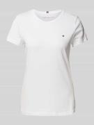 Tommy Hilfiger T-Shirt mit Logo-Stitching in Weiss, Größe XL