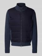 GRAN SASSO Wolljacke mit Stehkragen in Marine, Größe 56