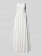 Mascara Brautkleid in Bandeau-Form in Offwhite, Größe 34