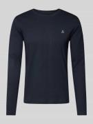 Marc O'Polo Longsleeve aus Baumwolle mit Label-Print in Marine, Größe ...