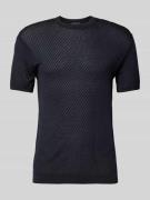 Emporio Armani T-Shirt mit Sturkturmuster in Marine, Größe XL