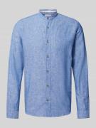 Tom Tailor Regular Fit Freizeithemd aus Leinen-Baumwoll-Mix in Jeansbl...