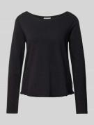 Marc O'Polo Denim Longsleeve mit Label-Detail in Black, Größe XS
