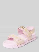 Guess Sandalen mit Klettverschluss Modell 'FADISON' in Pink, Größe 36