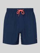 MCNEAL Relaxed Fit Badeshorts mit Logo-Stitching in Marine, Größe L